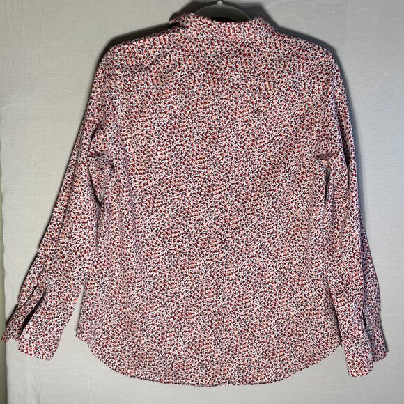 Gap Floral Print Boyfriend Fit Long Sleeve 100% Cotton Shirt, Women's Size M - Picture 2 of 8